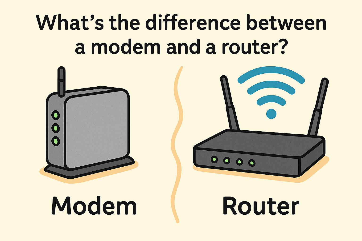 what's the difference between a modem and a router