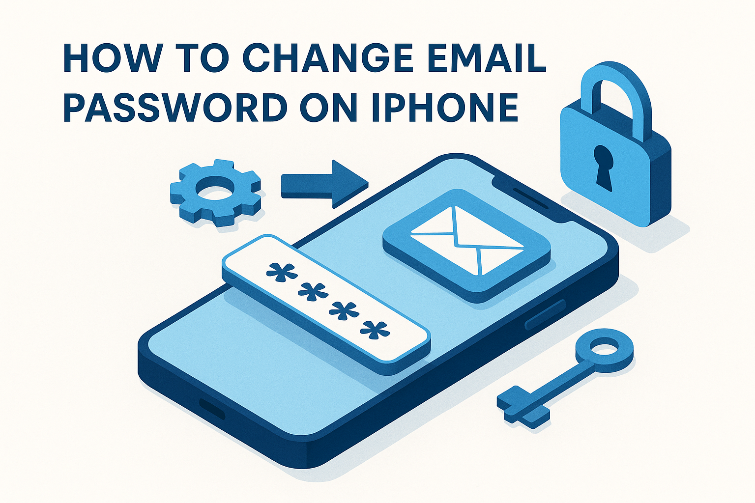 how to change email password on iphone
