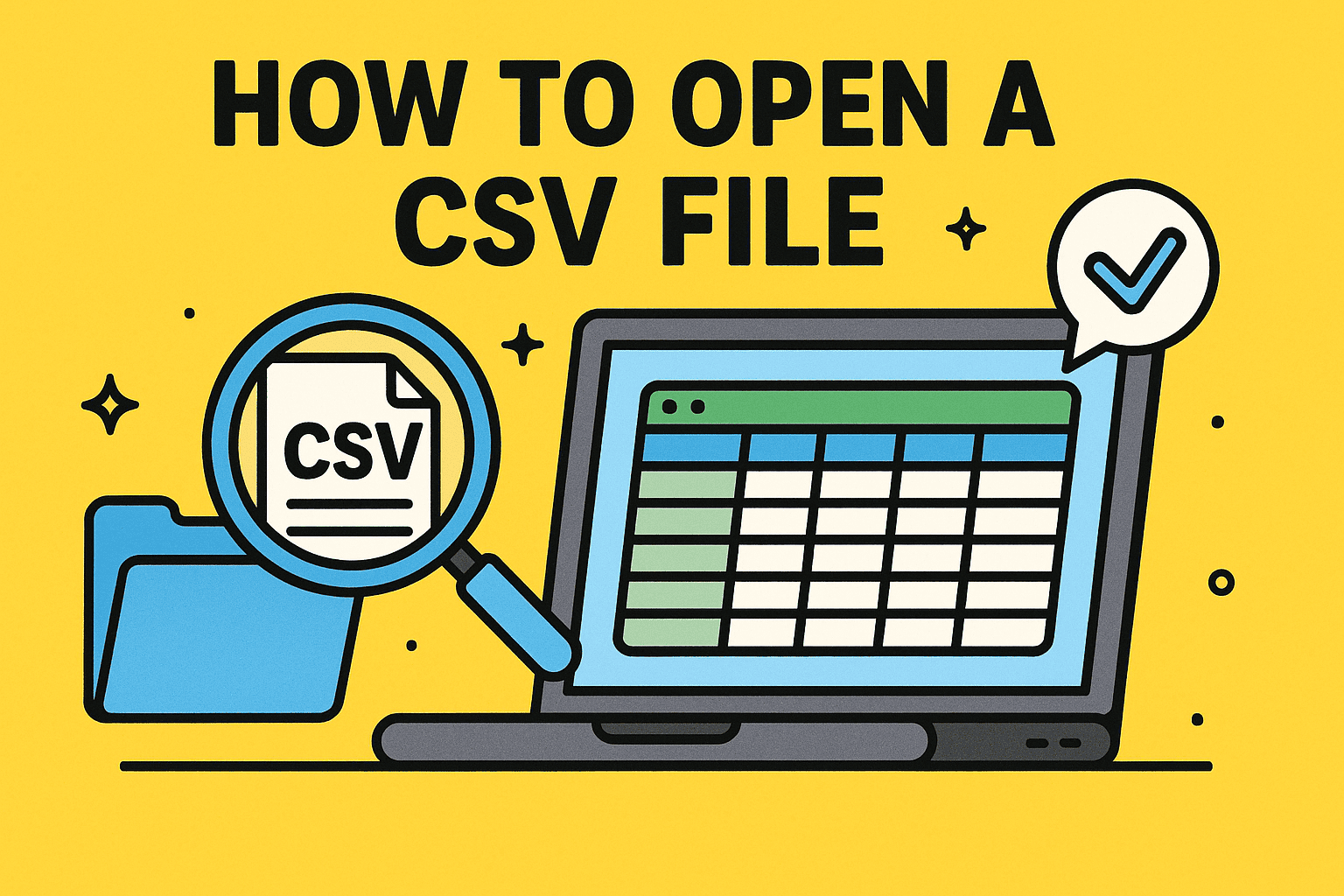 how to open a csv file