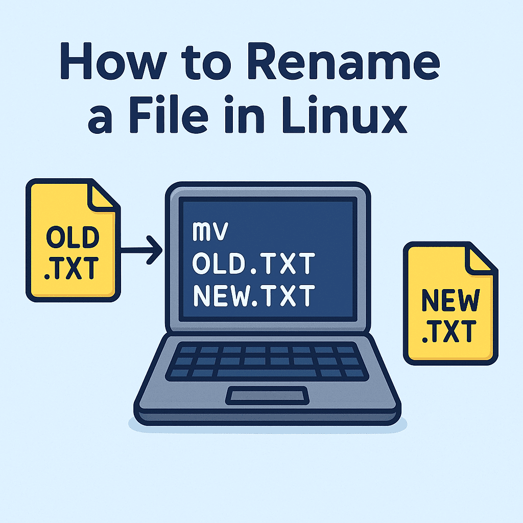 how to rename a file in linux