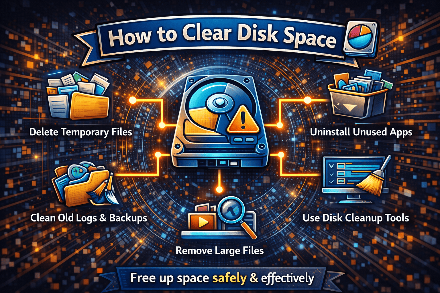 how to clear disk space