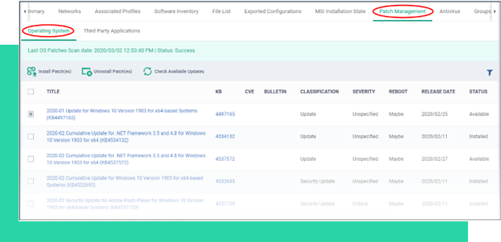 Maintain Healthy Endpoints